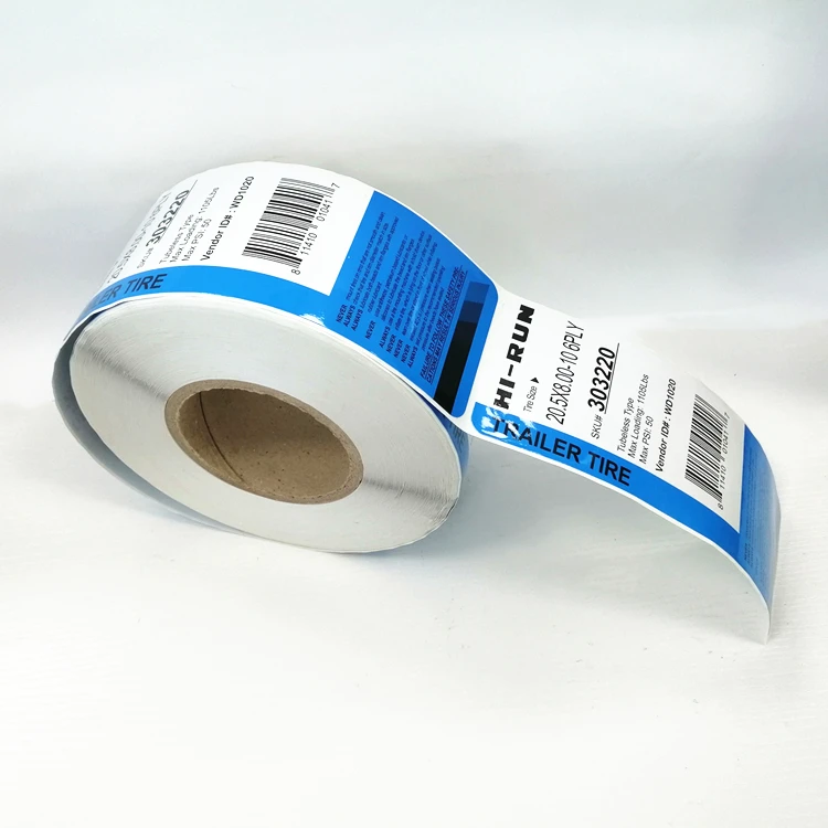 New Strong Adhesive Paper Sticker, Barcode Tire Sticker Label, Adhesive Label for Tyre