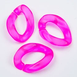 MELLON Matte fluorescent multicolor 17x23mm Acrylic Chain Link Clasp For DIY Jewelry Findings Chain Making