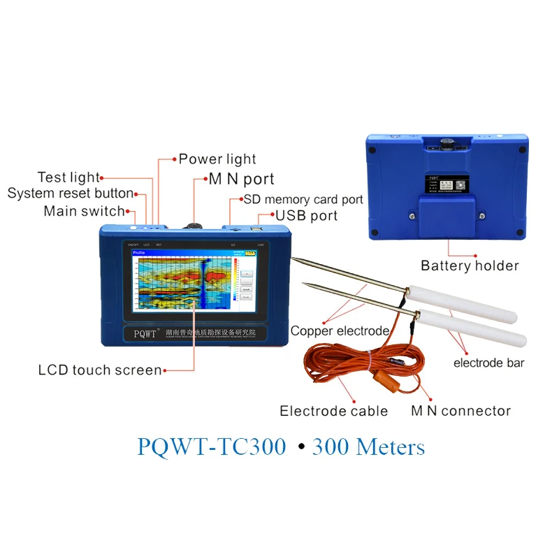 PQWT TC300 Electronic Measuring Instruments Geophysical Equipment Groundwater Underground Water Detector