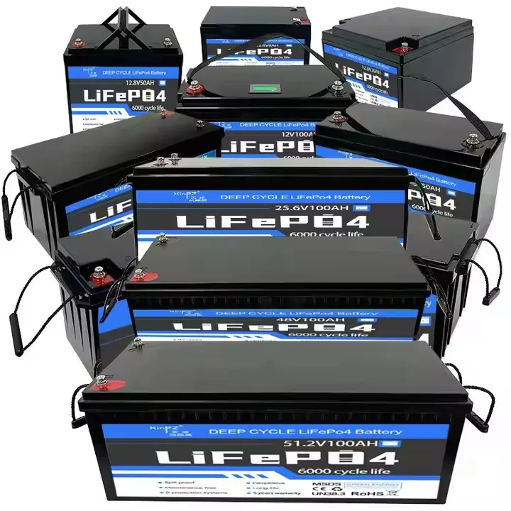 8000 цикл 12V 24V 48V 60V Lifepo4 аккумуляторные батареи 12v 24v 100Ah 200Ah BMS солнечные литий-ионные аккумуляторы с подогревом и Bluetooth