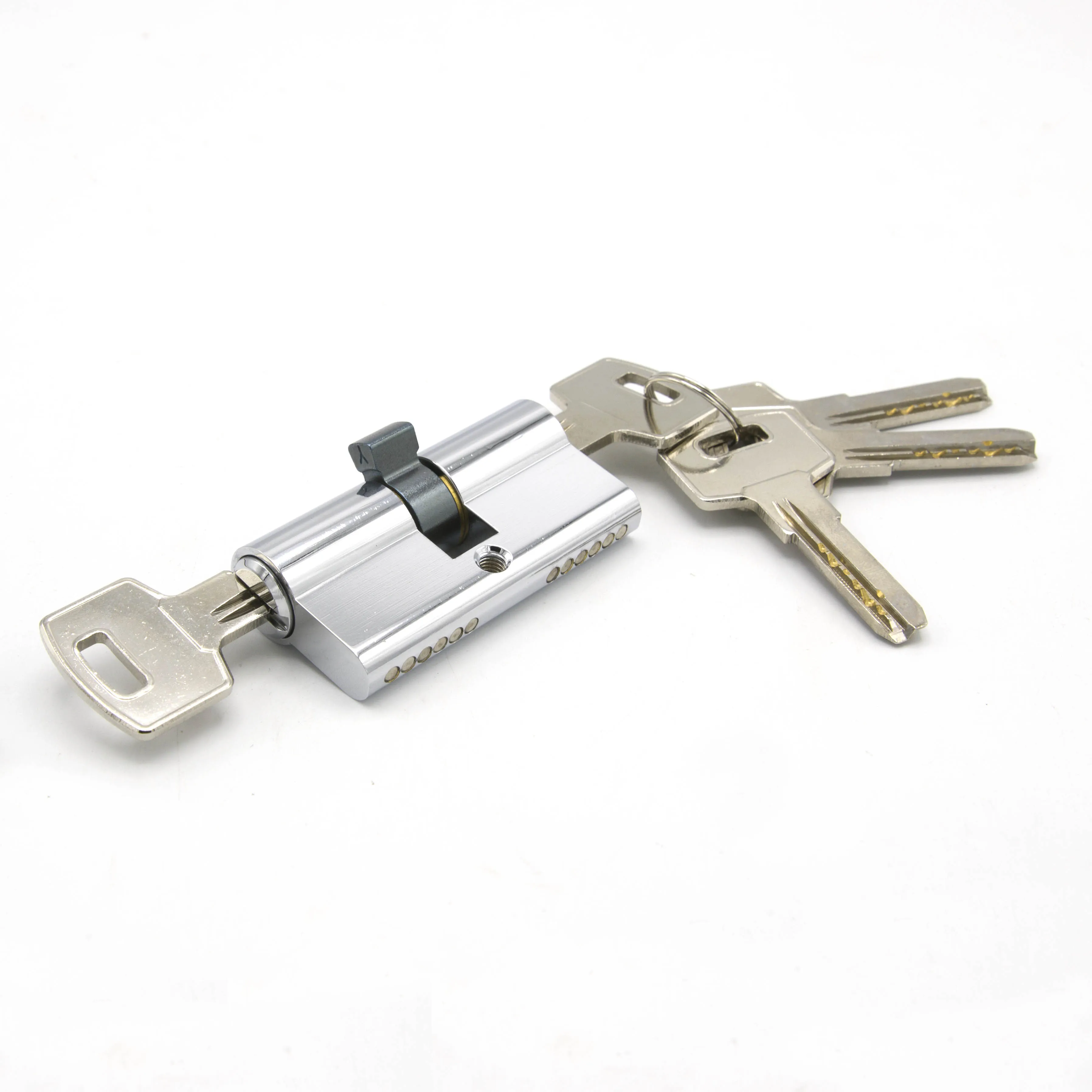 High Security Chrome Plated CP Euro Double Gear Open Lock Cylinder