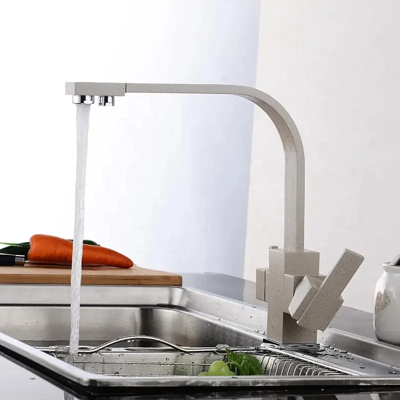 Dual Handle 3 in 1 Water Filter Purifier Faucets Kitchen Taps Faucet Sink Faucet