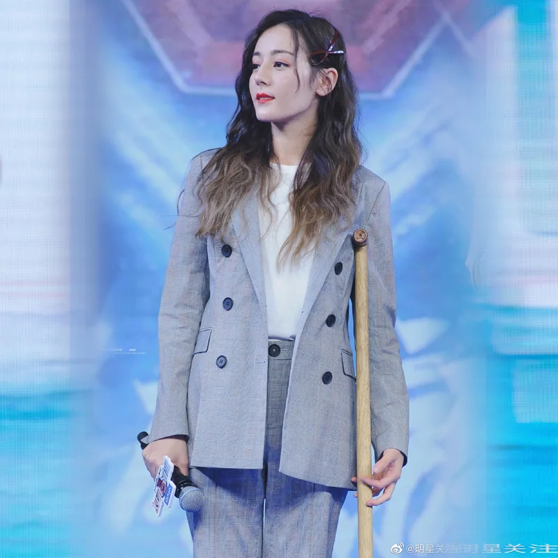 
Lattice Double Breasted Formal Suit Women Professional 