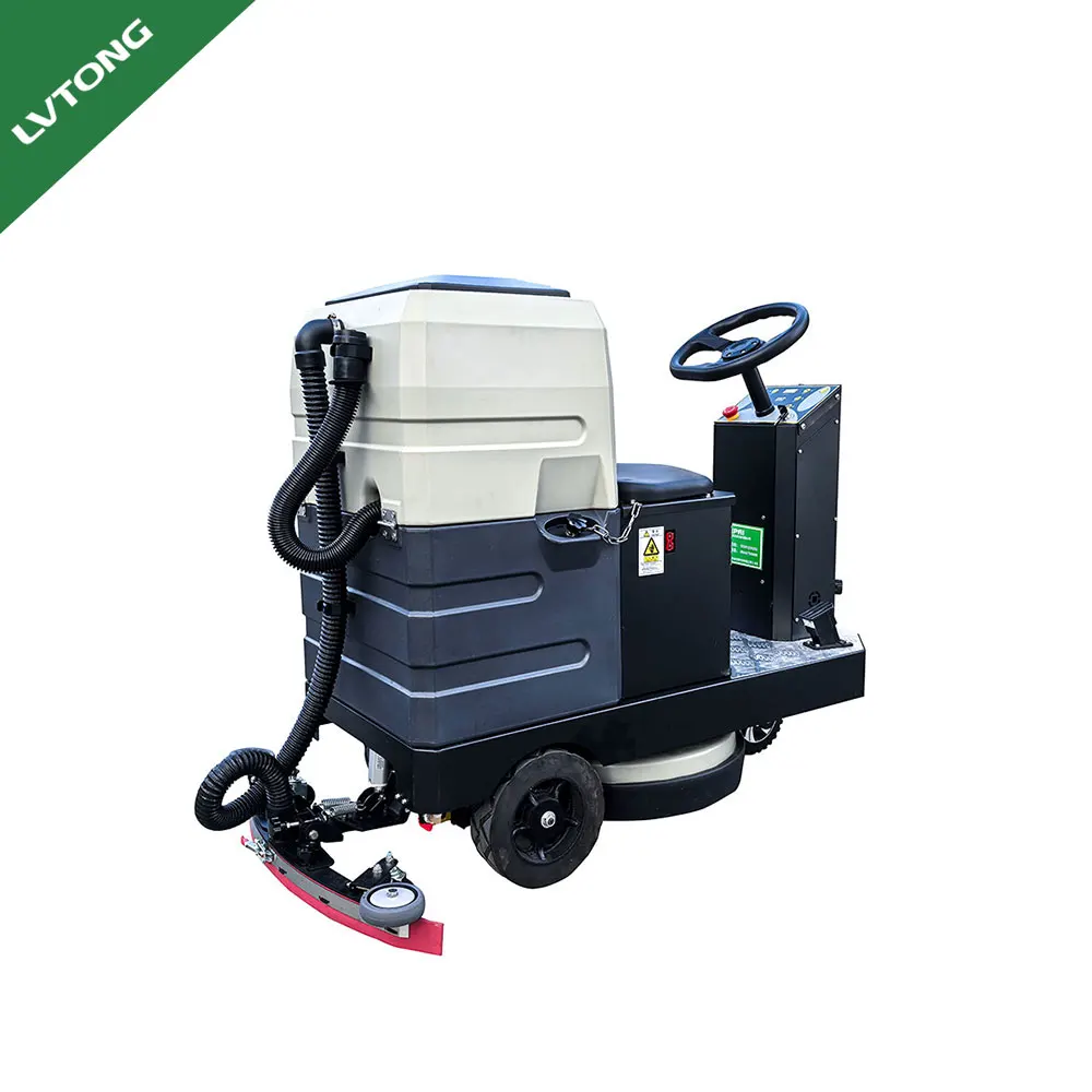Commercial Self Empty Water Road Robot Clean Machine Cleaner Floor Smart Riding Auto Scrubber Floor Washer Cleaning Sweeper