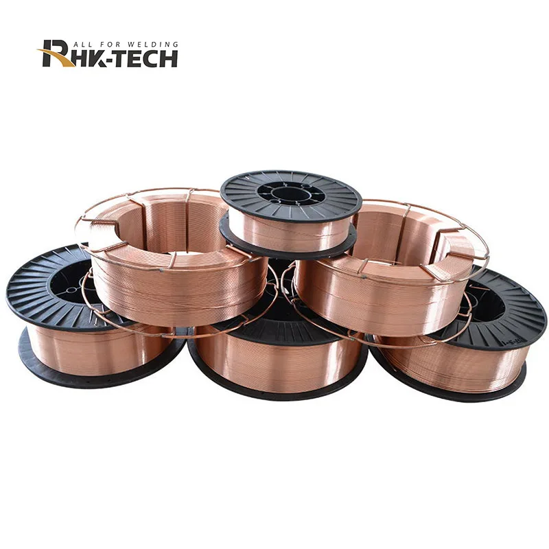 RHK Mild Steel Copper Welding Wire Spool 0.8mm 1.0mm 1.2mm 1.6mm CO2 MIG Welded Wire ER70s-6 with CE