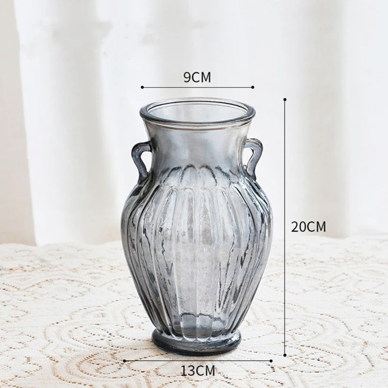 Modern Large Cylinder Glass Flower Vase Clear Glass Vase For Flowers