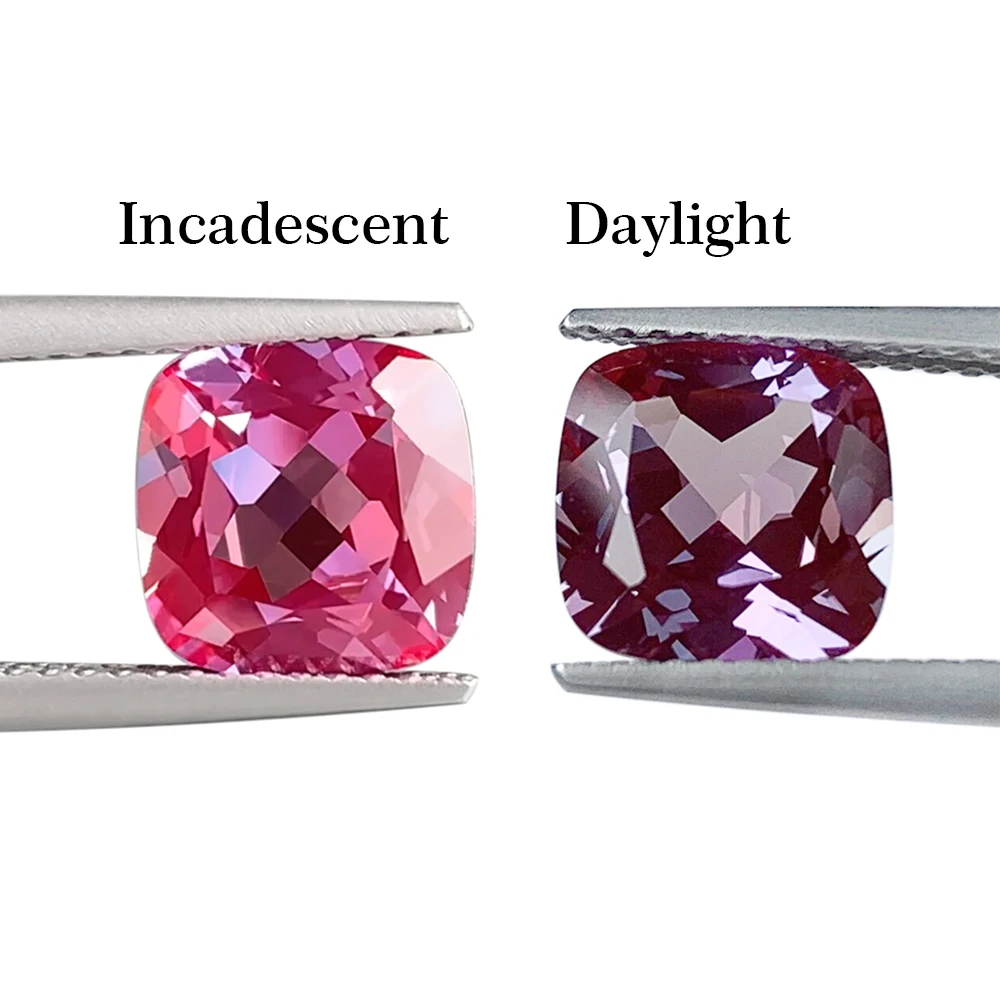 Luster Size From 5mm Round and Fancy Shape Color Change Lab Grown Alexandrite Gemstones for Jewelry Making