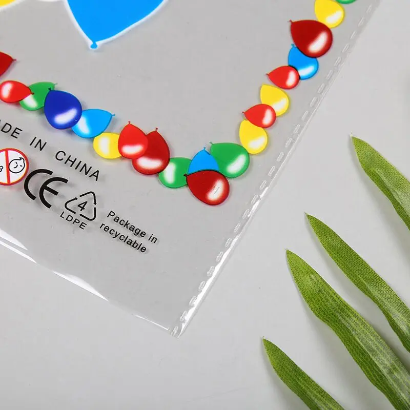 laminated ziplock plastic balloon packaging bag size 22*30cm