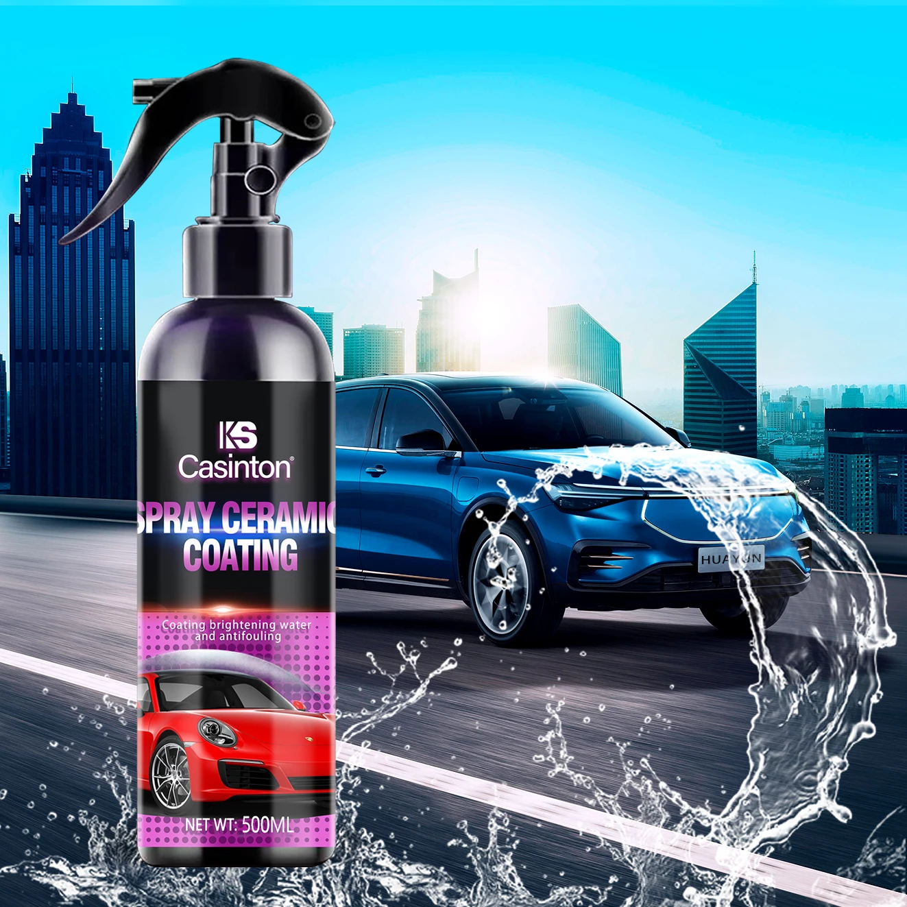 Car Ceramic Coating Spray Quick Detalier Improve brightness and hydrophobicity Protect lacquer surface 16oz