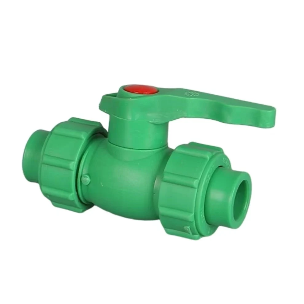 LJ-423 1/2~2 inch south america plastic socket double union ppr pvc ball valve hydraulic control valve