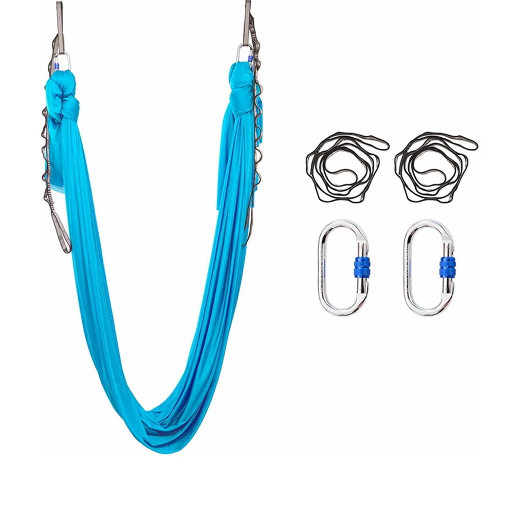 Aerial Yoga Hammock 5.5 Yards Premium Aerial Silk Fabric Yoga Swing for Antigravity Yoga Inversion Include Daisy Chain