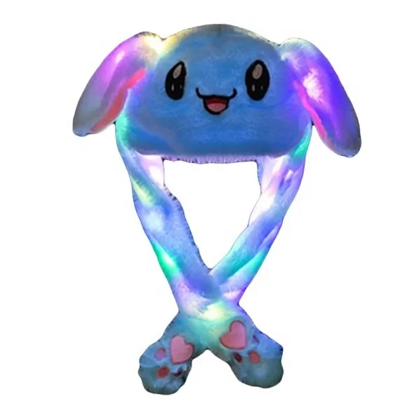 Korea Style Cute Baby Kids Animal Shape Soft Plush Moving Jumping Dancing bunny rabbit hat