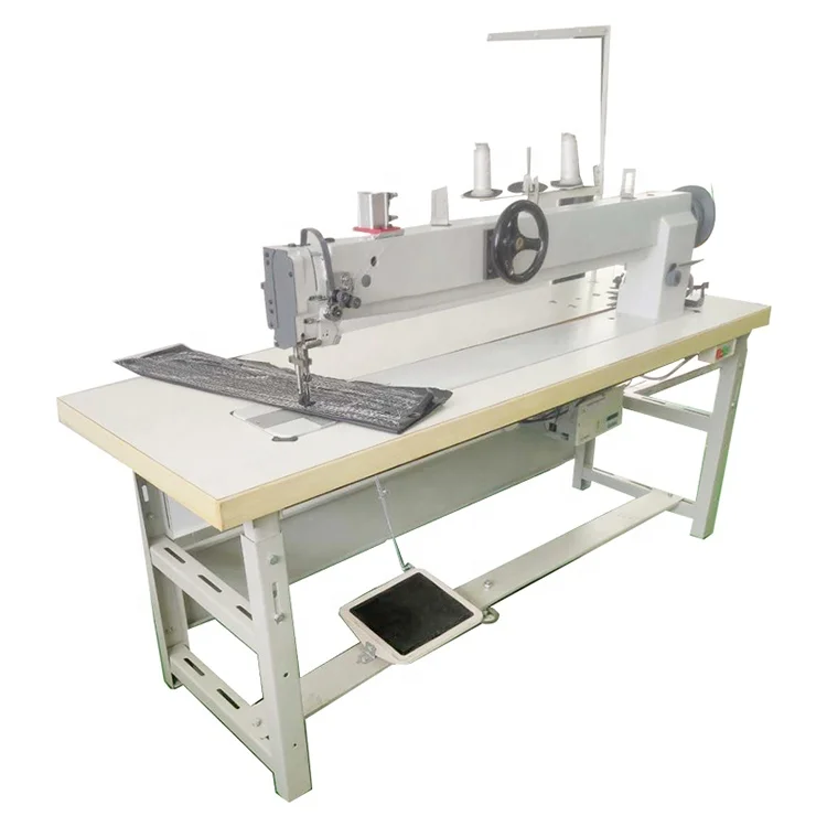 Super long arm 100cm double needles leather upholstery walking foot industrial sewing machine