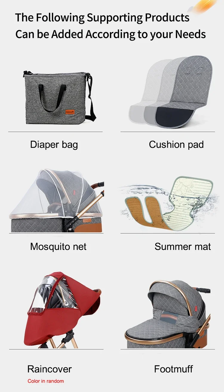 Cochecito de bebe 360 Rotation Stroller Baby 3 in 1 Carriage for Baby