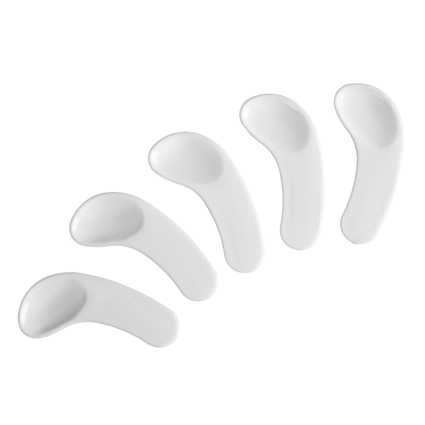 Small plastic flat mixing 5.4cm spoon for cosmetic