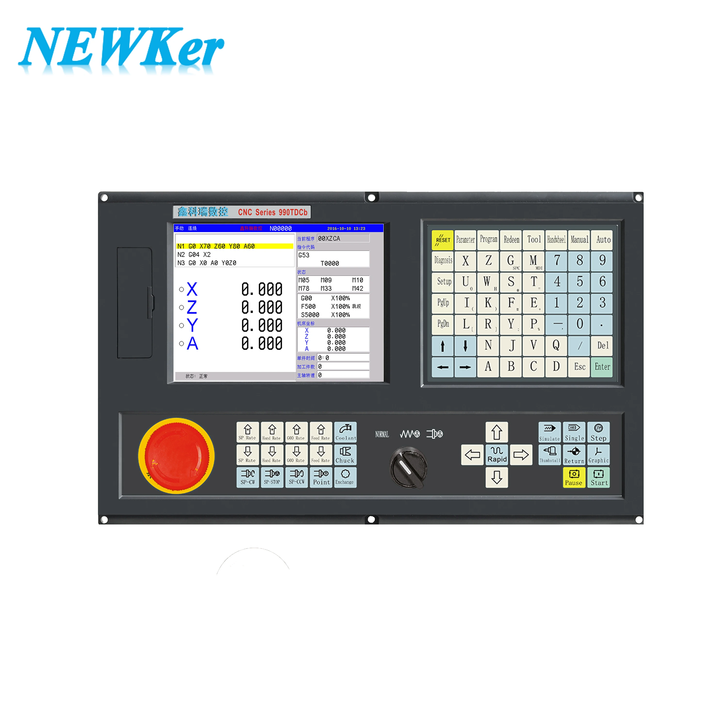 NEWKer Cnc Controller Large Screen Special Cnc Lathe Retrofit Kit Head for Automation Lathe/Milling/Cutting and Bending Machine