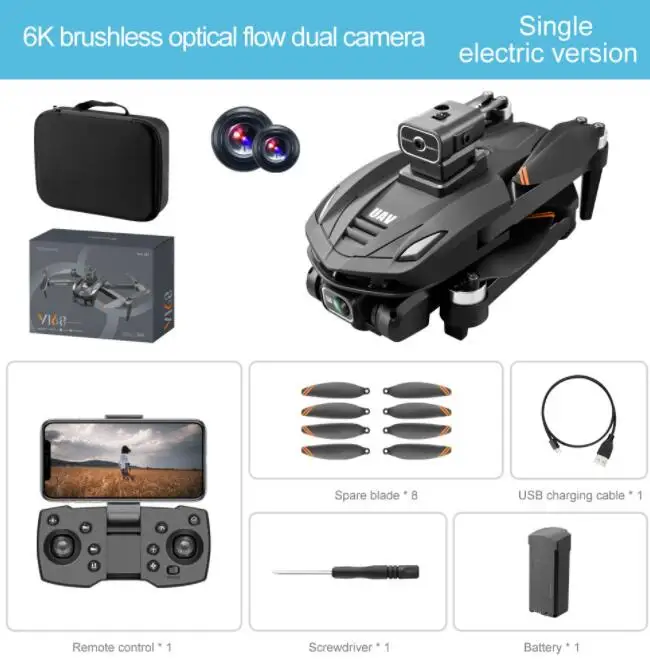 V168GPS Automatic Return HD 8K Aerial Photography Brushless Intelligent Obstacle Avoidance Drone Remote Control Aircraft
