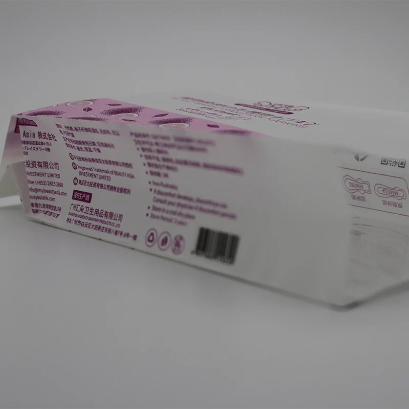 Colorful Printed Sachet Side Gusset Pouch Heat Seal Bag Plastic Bag Packaging For Sanitary Napkin