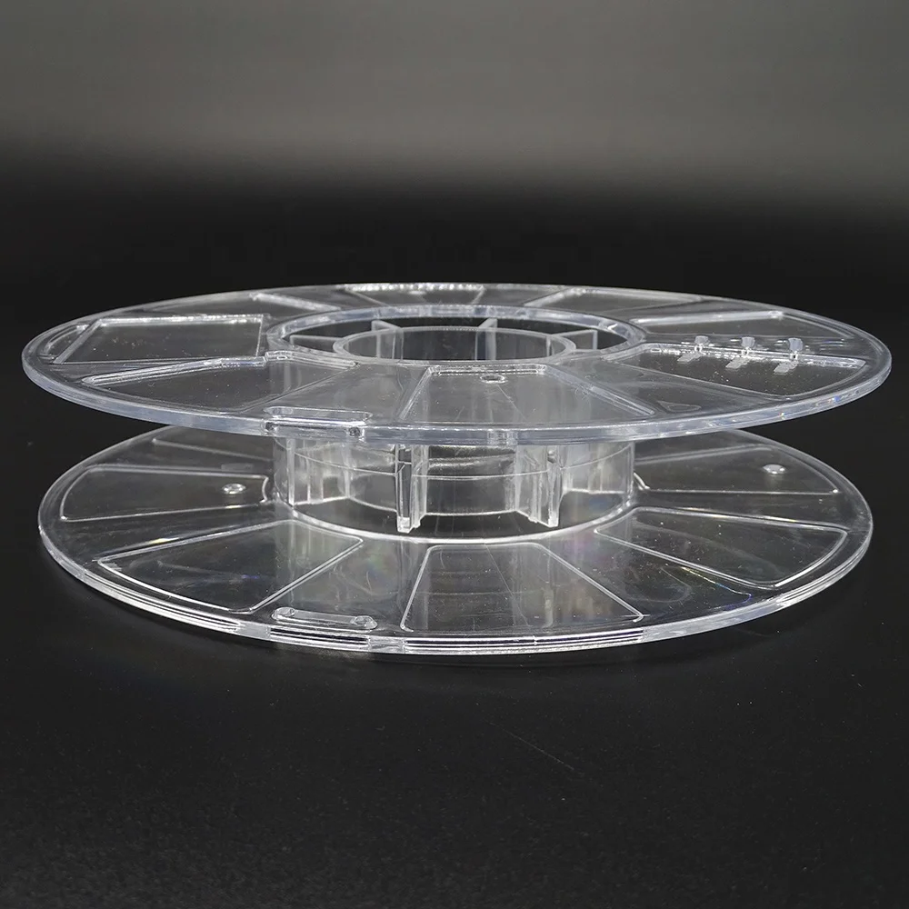 China cheapest Transparent ABS/PC small empty plastic spool for 3d  filament