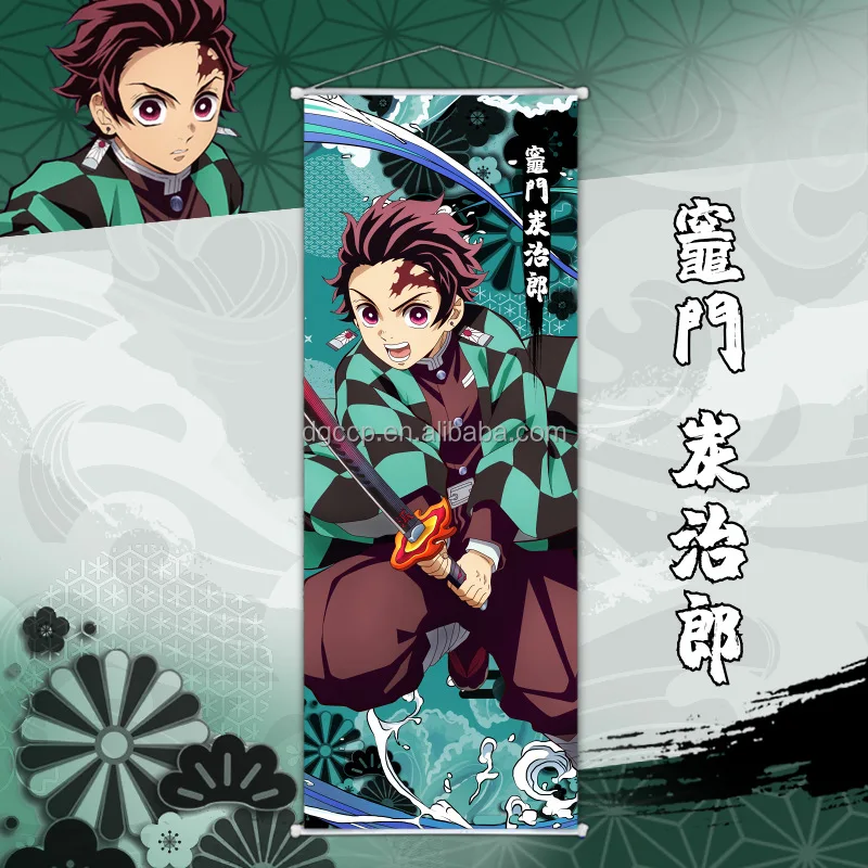 25*75cm Nezuko tanjiro Zenitsu Poster Hanging Picture Cartoon Japanese anime character Demon Slayer anime posters for wall