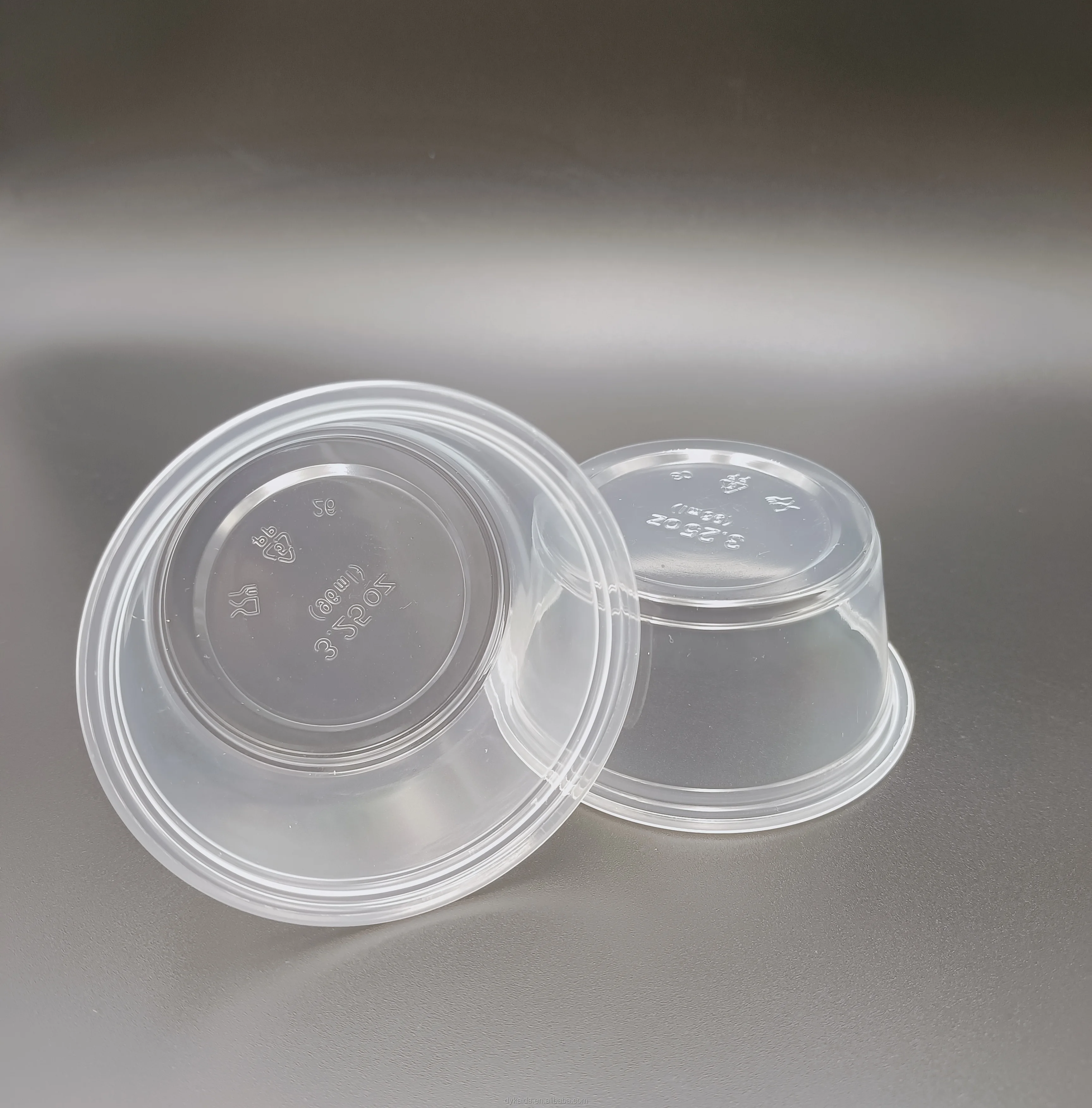 Clear/Black Custom 0.75 oz 1oz 1.5oz 2oz 3.25oz 4oz 5oz 5.5 oz Plastic Souffle Cup Disposable Sauce Portion Cup