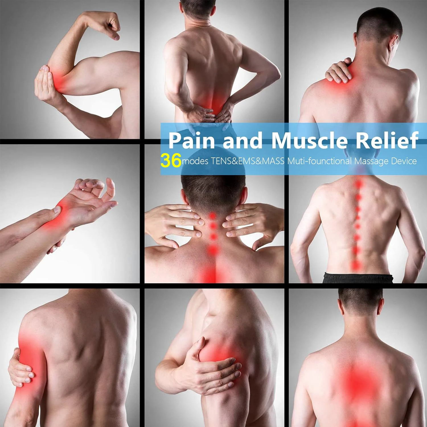 1-4000Hz Multifunctional intermediate frequency electrotherapy device IFT Russian TENS EMS Device for Physiotherapy Rehabilitati