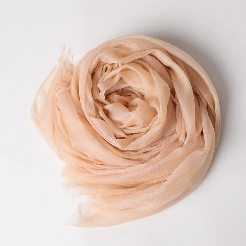 Factory stock thin ring cashmere scarves lady cashmere solid color  travel shawl sunscreen scarves