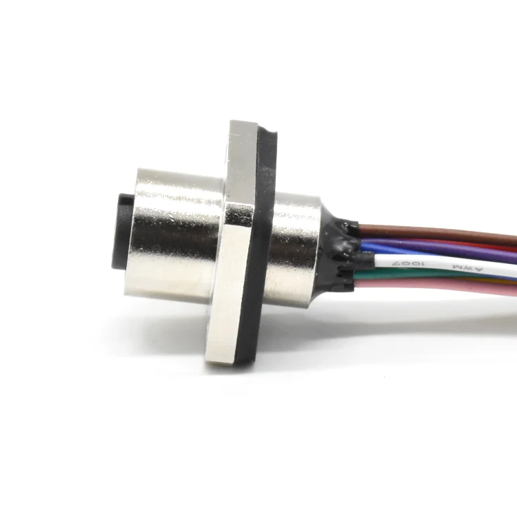 WESTSAM 12 pin circular industrial Panel Mount Connector Waterproof square female M12 Flange Socket