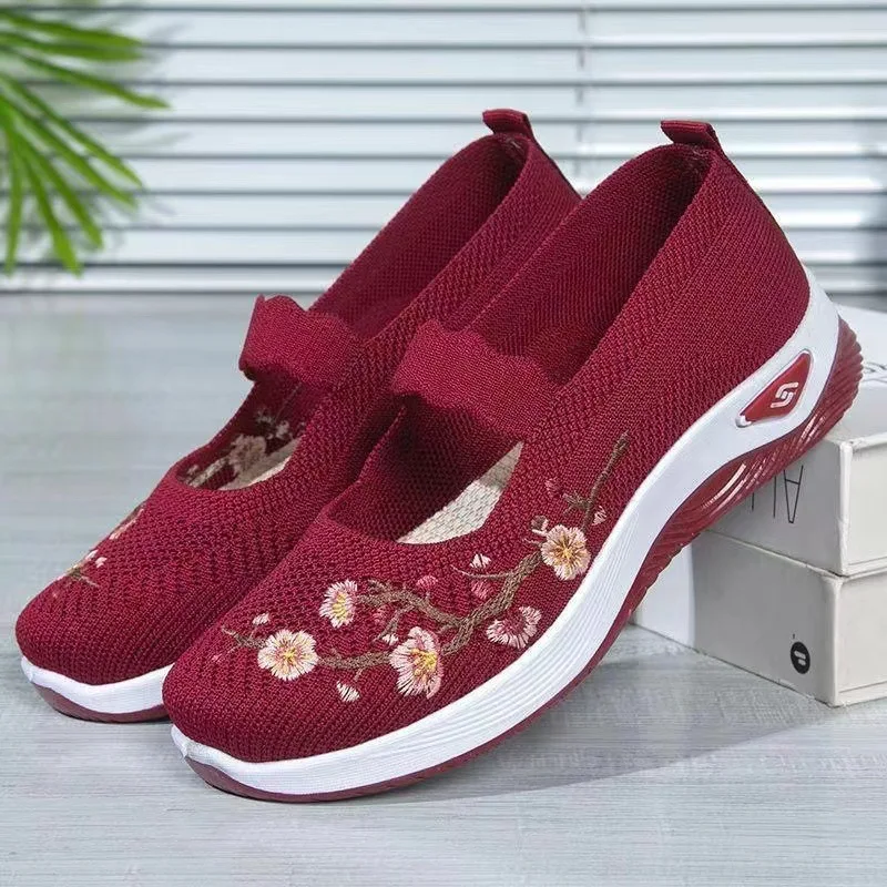 New design comfortable mesh surface ladies walking flats boat shoes outdoor soft sole sneaker sports shoes for women