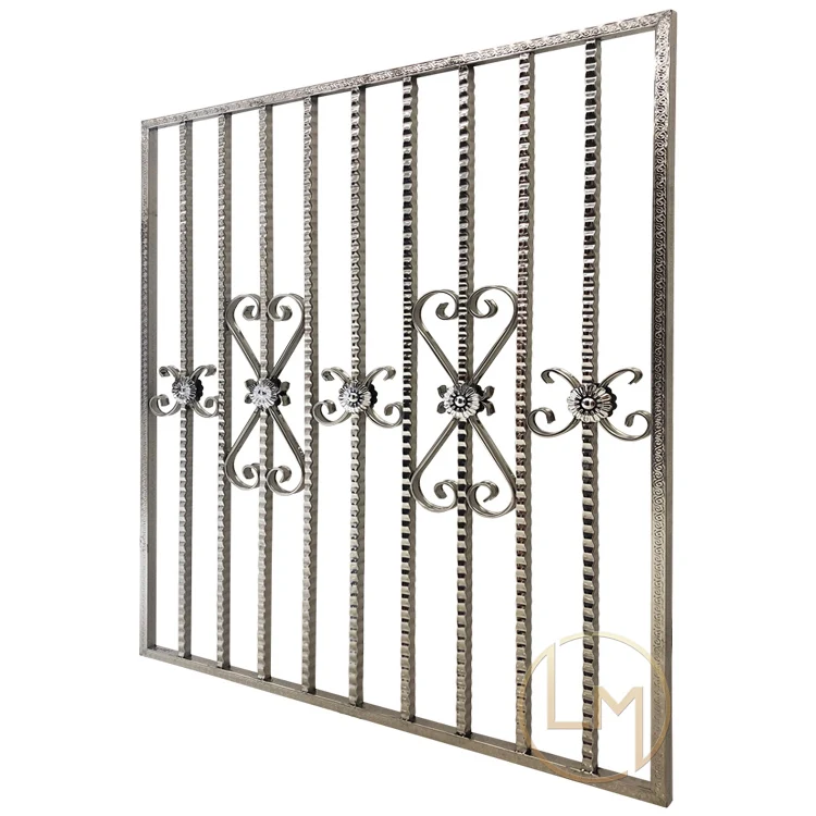 High Quality New Modern Dubai Simple Big Steel Wrought Iron Window Grill Design