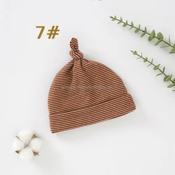 Whole Sale Super Soft Organic Cotton Striped Knotted Baby Hat