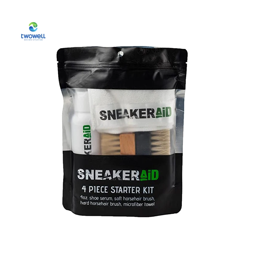 Natural Ingredients and Safe All Shoes Cleaning 4oz Shoe cleaner Serum brush Microfiber Towel shoe cleaning kit