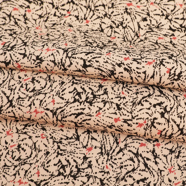 High Quality Comfortable 100% Rayon Brown Floral Printing Rayon rayon Challis Fabric Printed For Pajamas