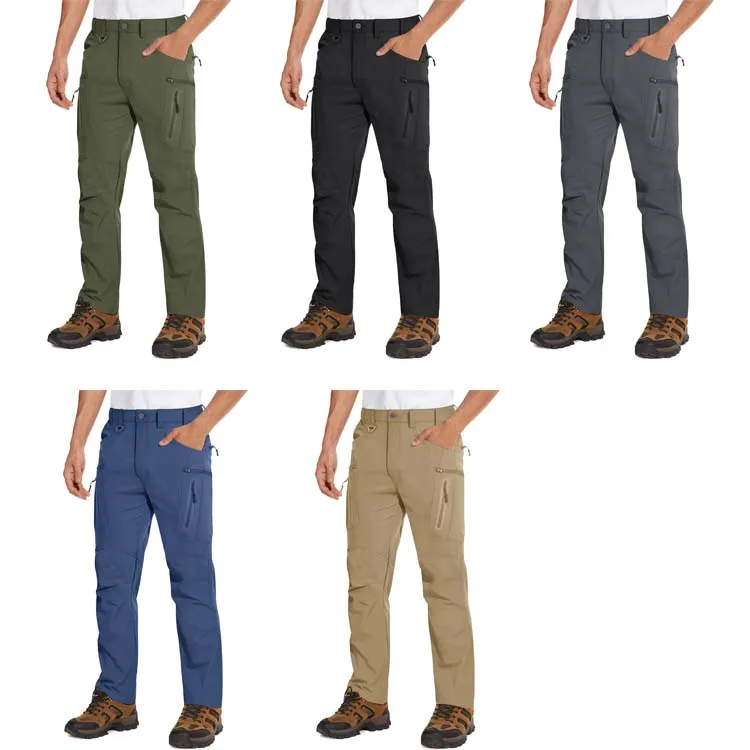 Custom Summer Lightweight Trousers Mens Tactical Fishing Pants Outdoor Hiking Nylon Quick Dry Cargo Pants Casual Work Trousers