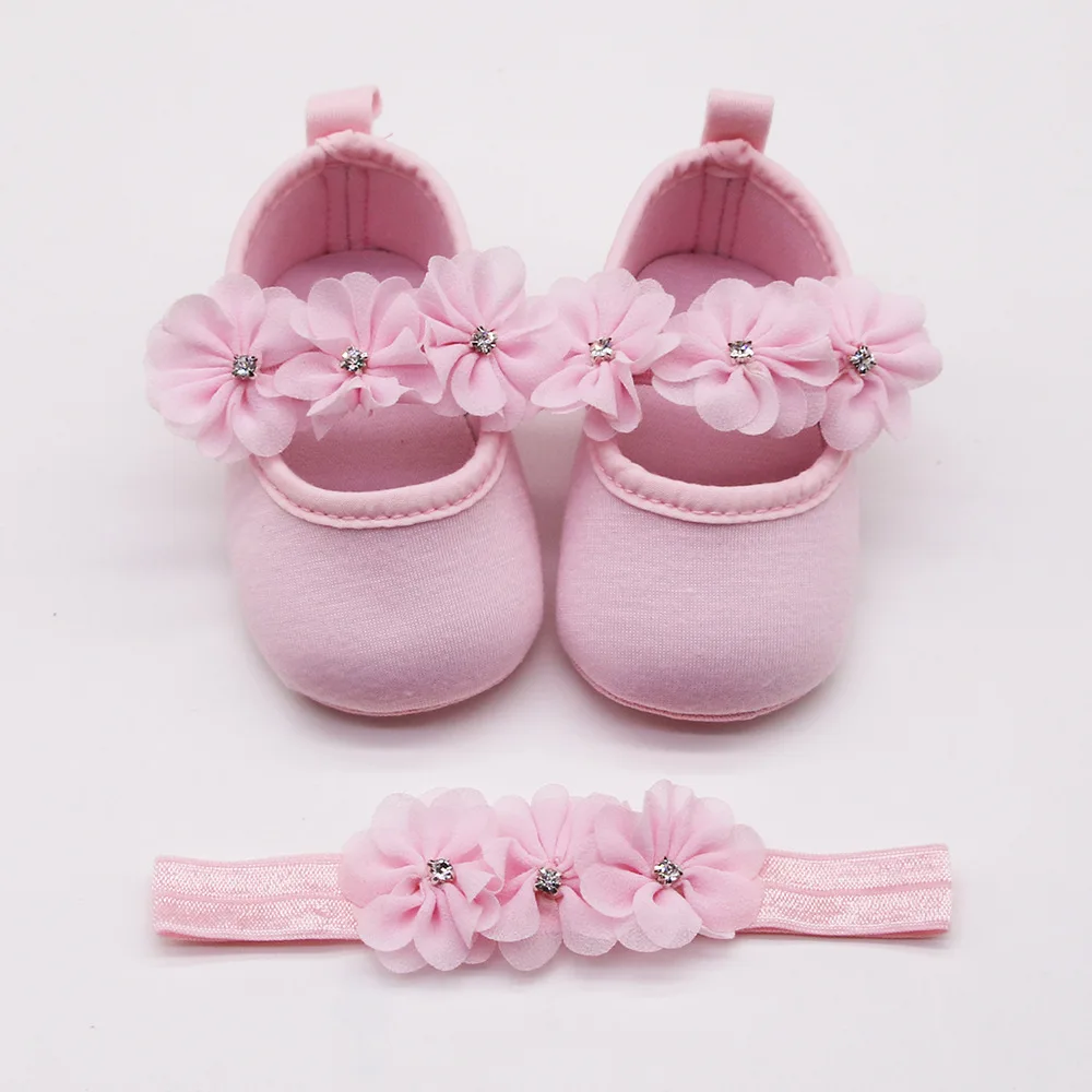 Babyshoes Baby Shoes Versatile Dress Shoes for 0-1 Years Old Soft Sole Anti slip Walking Flower Brilliant Diamond Princess Shoes