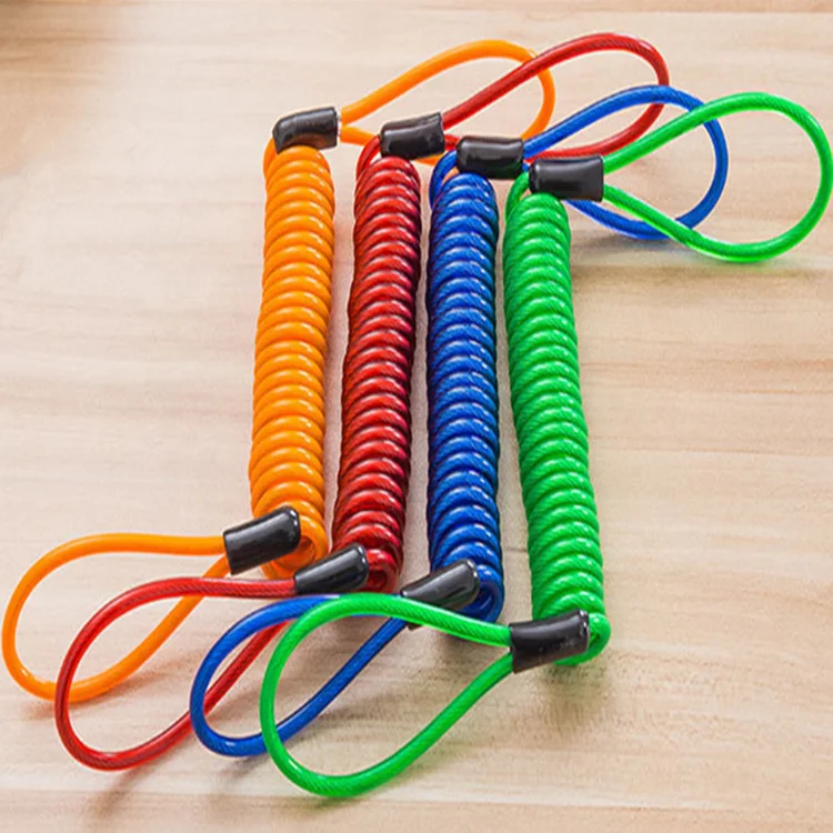 Security Cable Lock, Braided Steel Vinyl Coated Safety Cable Luggage Lock, Flexible Steel Cable Security Wire Rope Double Loop