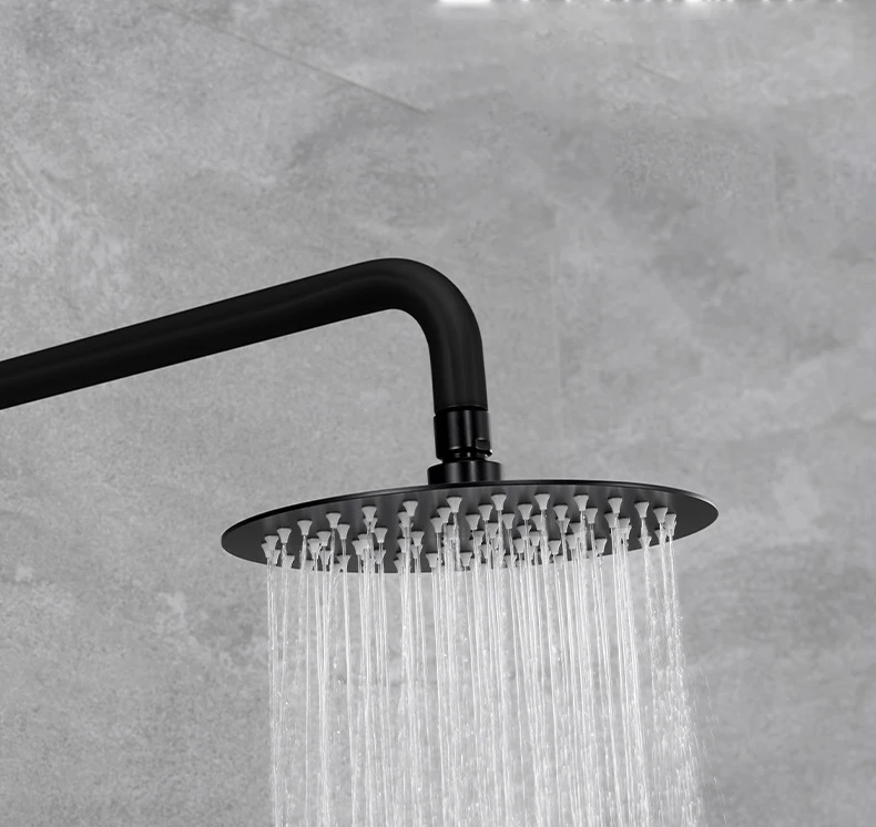 Concealed Wall Hanging Top Head And Hand Shower Curtain Set Two Functions Hot Cold Mixing Bathroom shower Faucet