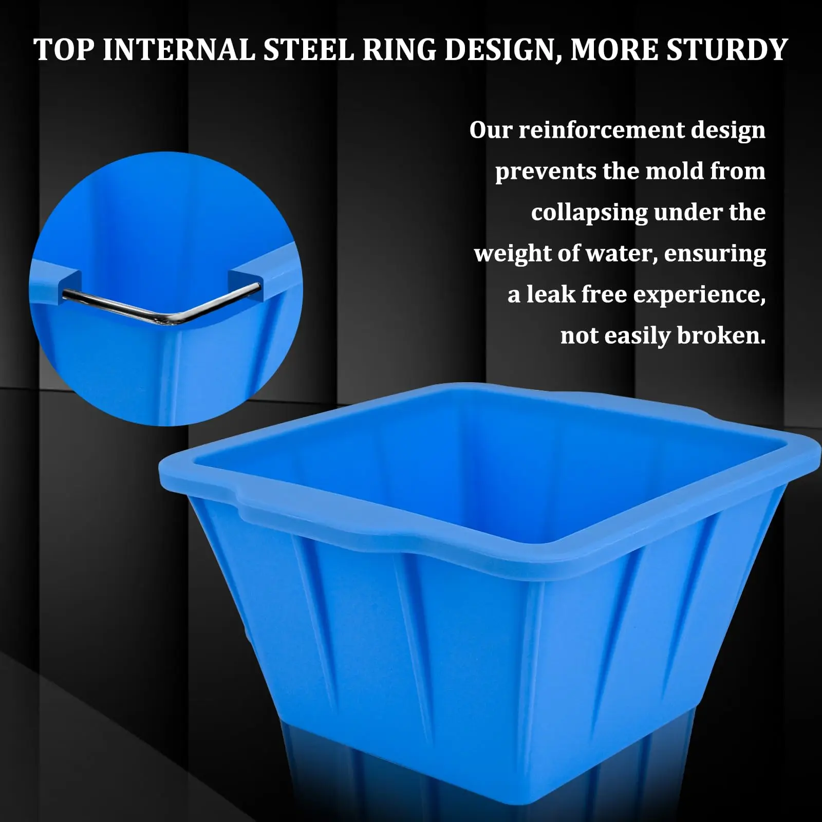 2024 Large Ice Block Big Size Silicone Ice Bath Mold Plunge Coolers Freezer Tray Cube Cooler Maker Pack Box For Body Big