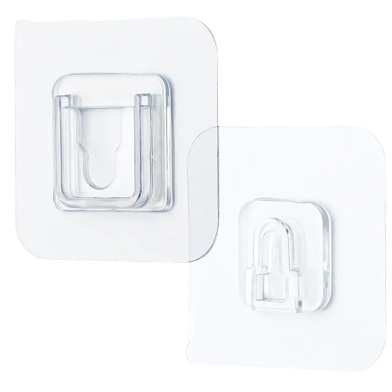 Seamless Punch Free Seat Wall Mounted Router Snap Fastener Paste Hook Power Strip Holder