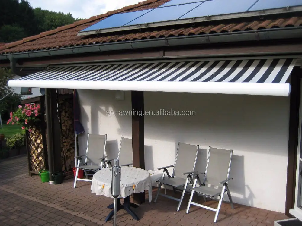 Super Strong and Hot Selling Motorized Patio Deck Full Cassette Awning Outdoor Balcony Awning and Canopies Retractable for Shop