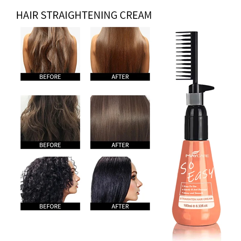 Oem Best Professional Salon Hair Straightening Cream Smooth Shiny Hair Keratin For home Use