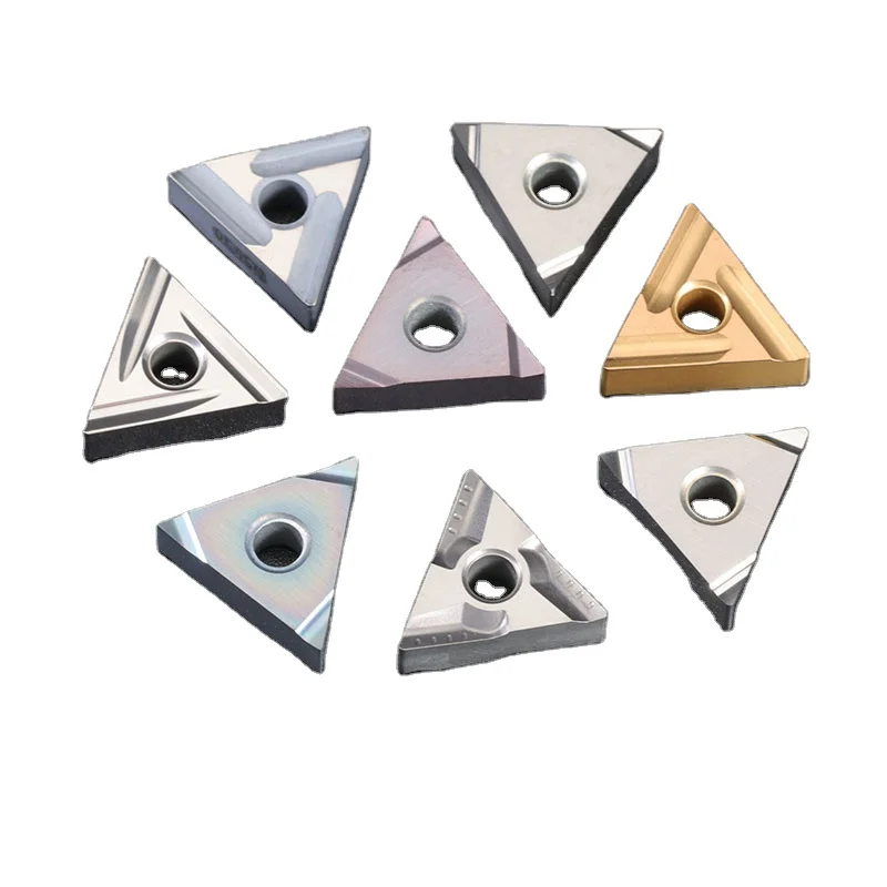 CNC ceramic blade TNMG160404R-VF universal triangle grooving lathe outer circle cutter head inner hole blade
