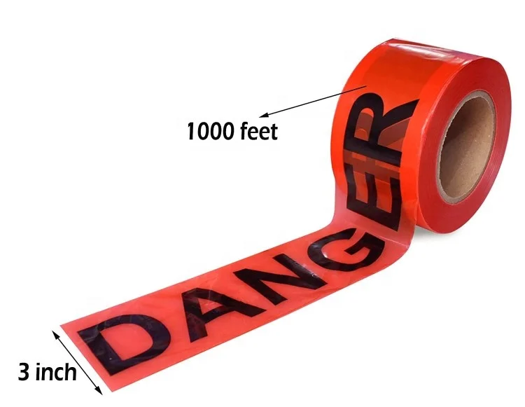 Halloween Decorations Red with a Bold Black Print for High Visibility Weatherproof Tear Resistant Red Danger Do Not Enter Tape
