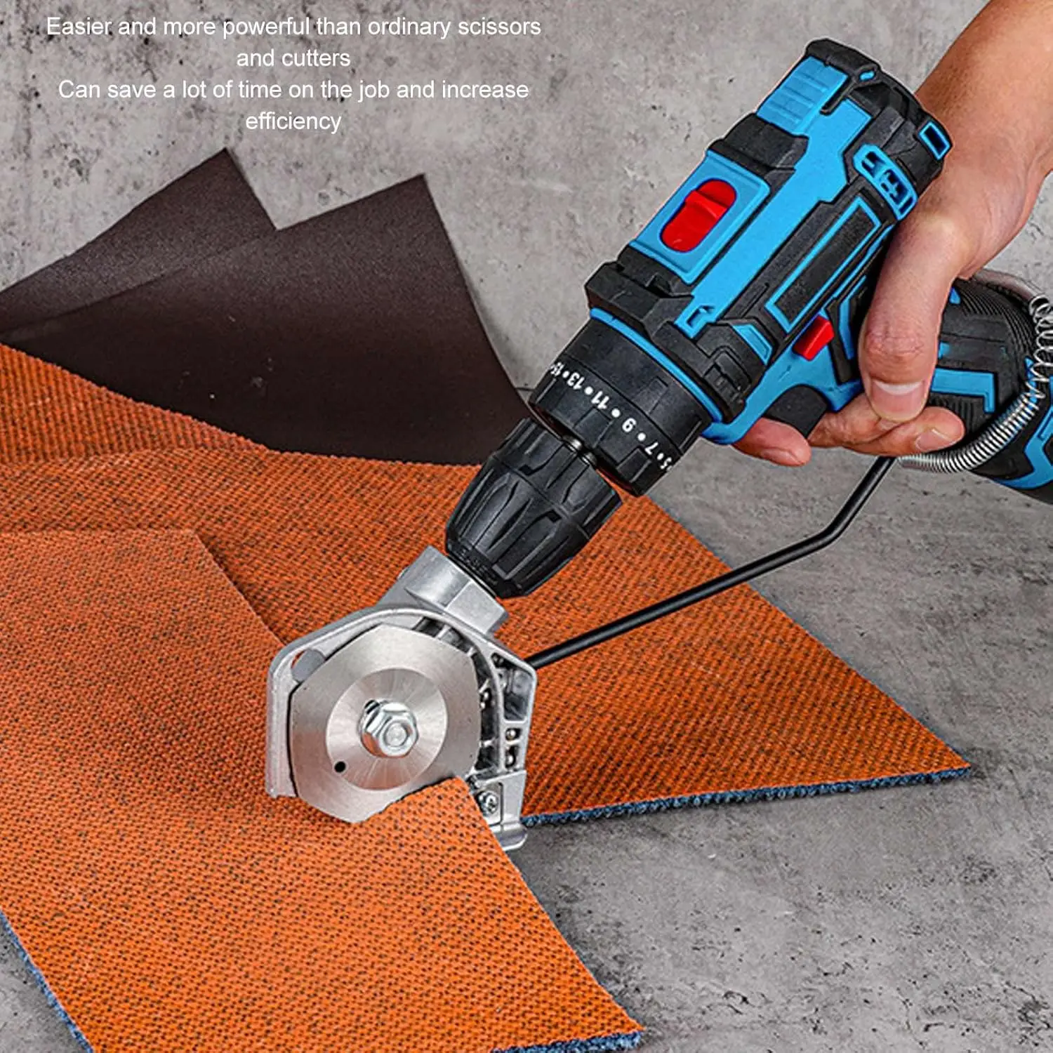 Handheld fabric cutting tool electric drill to cut fabric scissors accessories