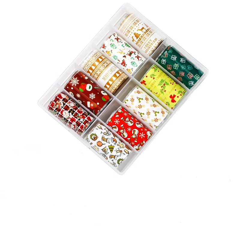 2021 new arrivals Valentine Christmas Halloween Sticker Nail Foil Transfer Paper Set Nail Art Stickers