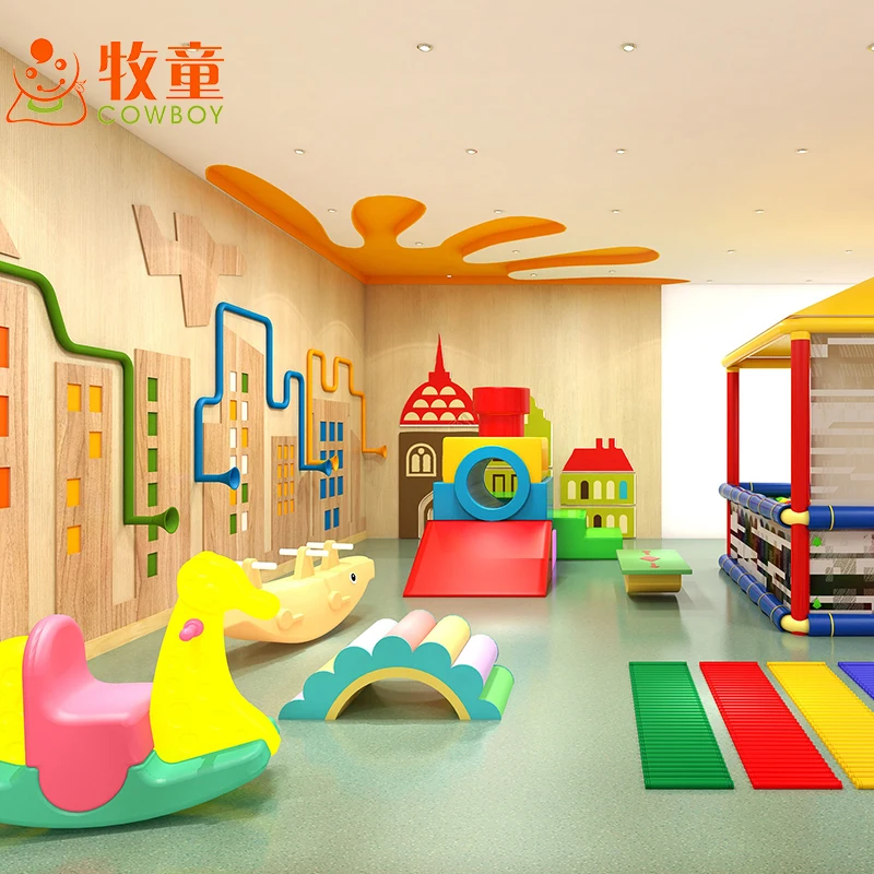 Preschool Indoor Soft Playground Equipment   Cafe  Soft Play set from Manufacturer