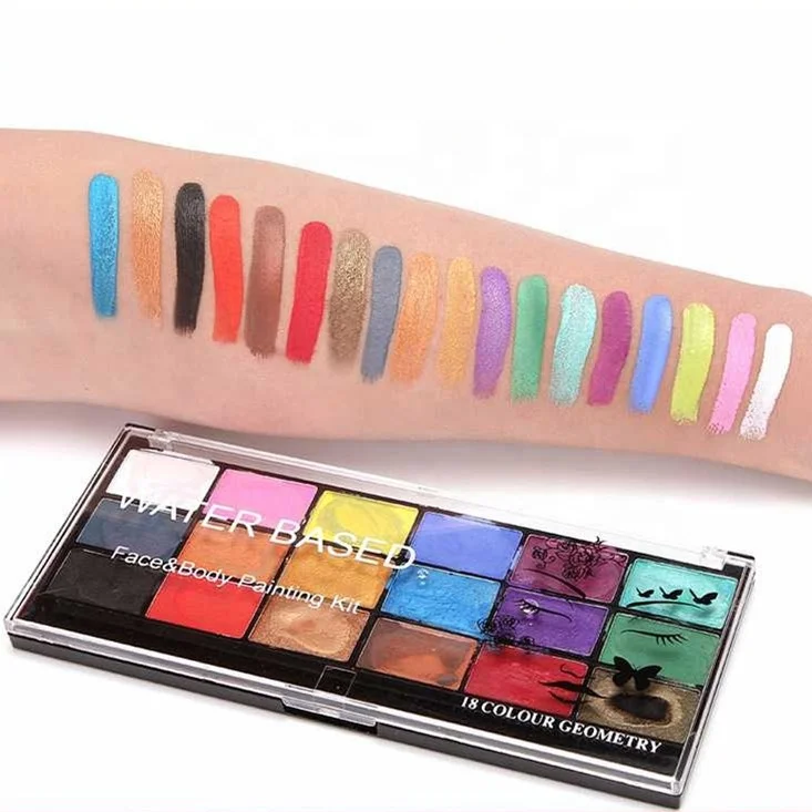 18 metallic neon colors ucanbe painting face makeup kit face paint stick palette paint face body paint kids