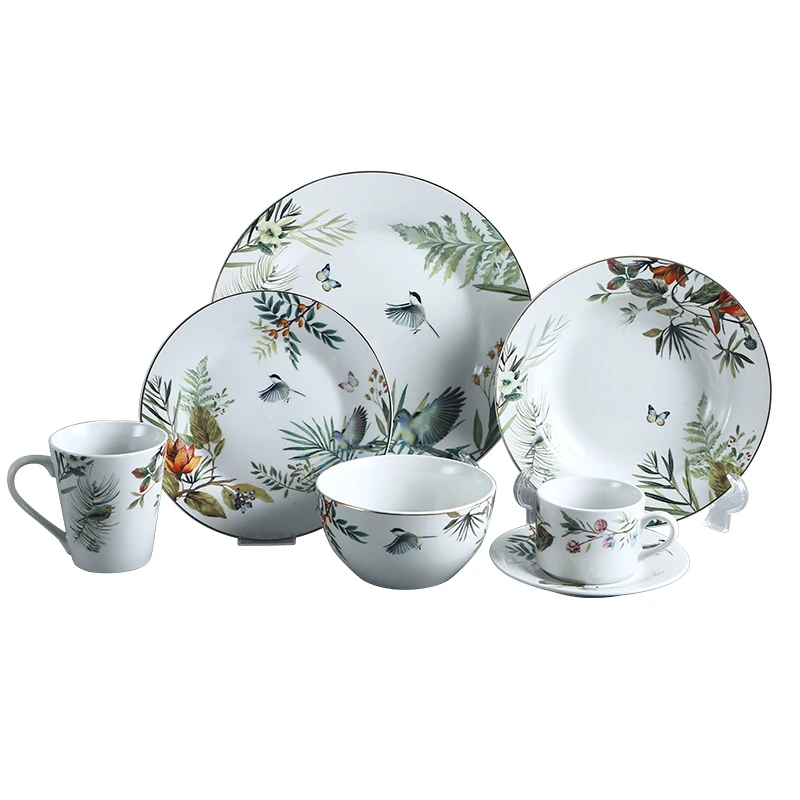 Wholesale tableware custom ceramic dinnerware porcelain dinner set