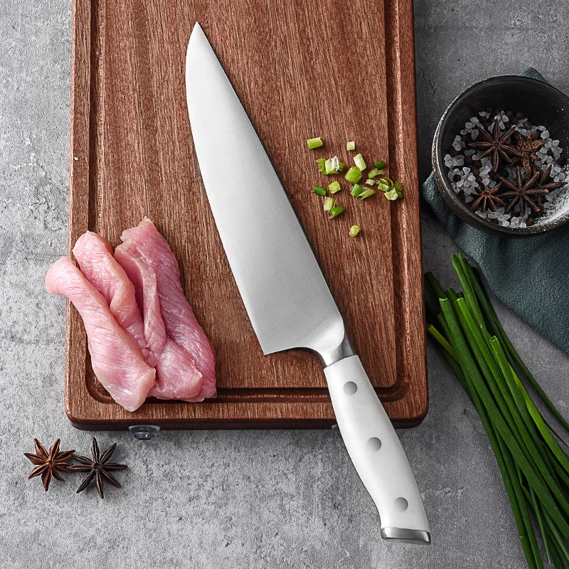 New Design 8 Inch Slicing Knife Super Sharp Stainless Steel Meat Cutting Knife Carving Knife with ABS Handle