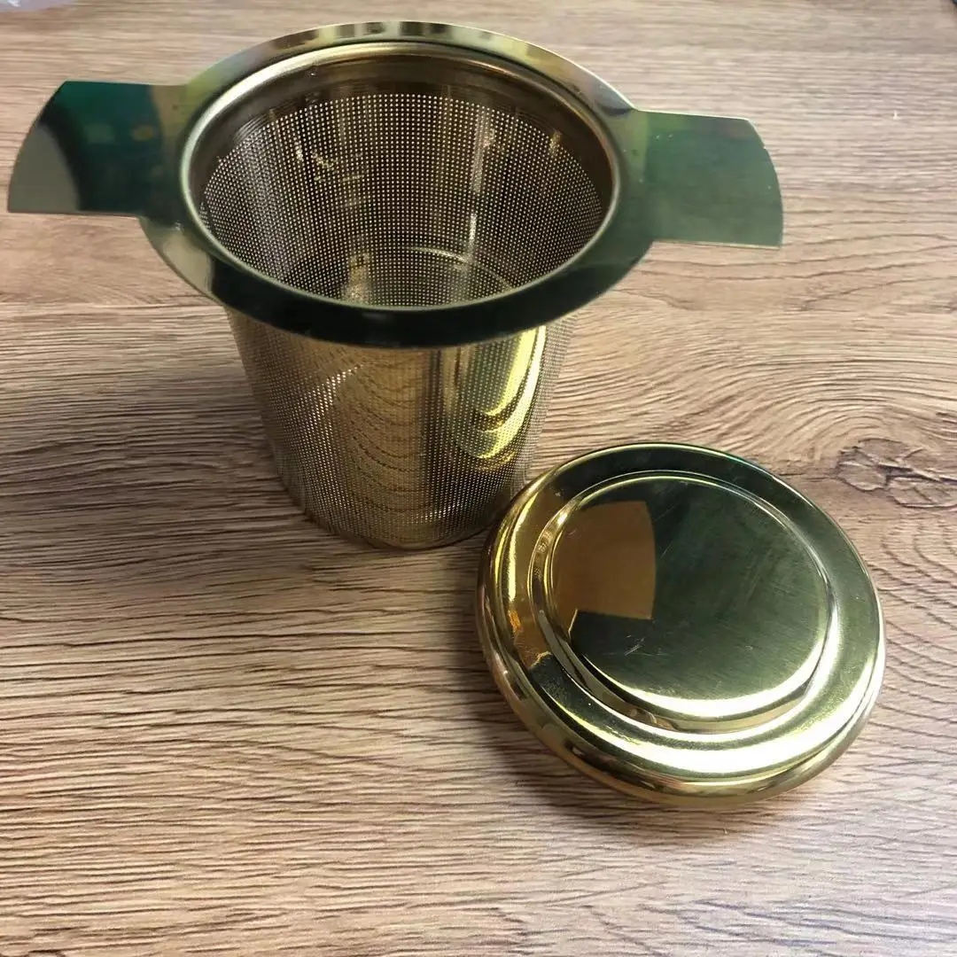 Extra Fine 18/8 Stainless Steel Tea Infuser Mesh Strainer With Double Handles For Hanging